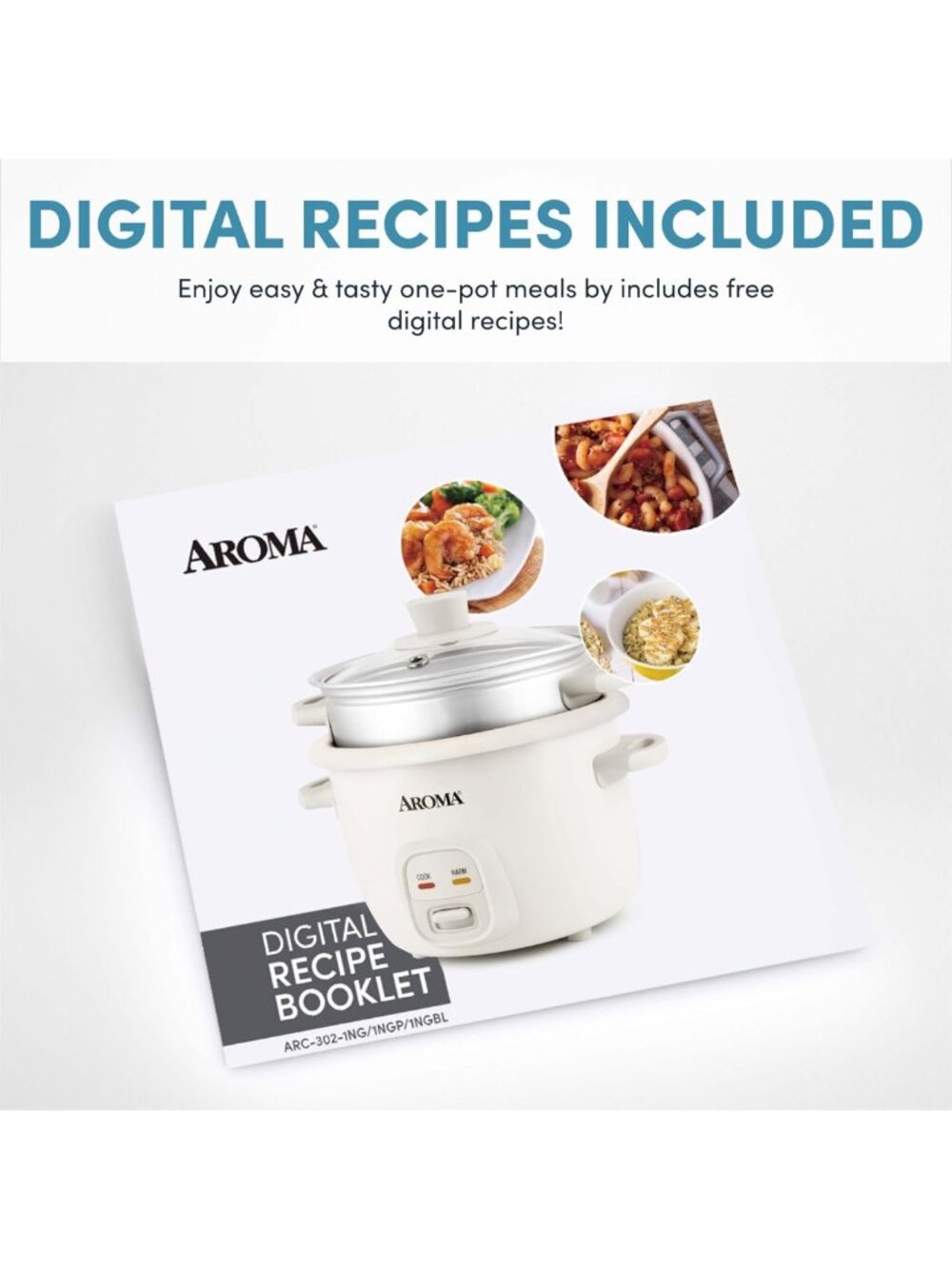 Compact 2-Cup Rice Cooker & Steamer, Auto Keep Warm, Multi-Function Grain & Soup - Picture 9 of 9